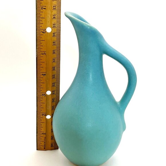 Van Briggle Vintage Ewer Pitcher Turquoise 7" Tall Signed 1960s Paper Brochure - Picture 9 of 11